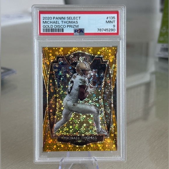 Panini Other - 🔥 2020 Michael Thomas Gold Disco Prizm #02/10 Panini Select PSA 9 Saints SSP 🔥